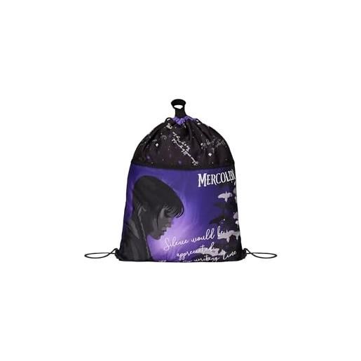 Seven sacca zaino mercoledì - sii il estrano che vuoi essere, multicolore - easy bag sport con chiusura coulisse per bambina