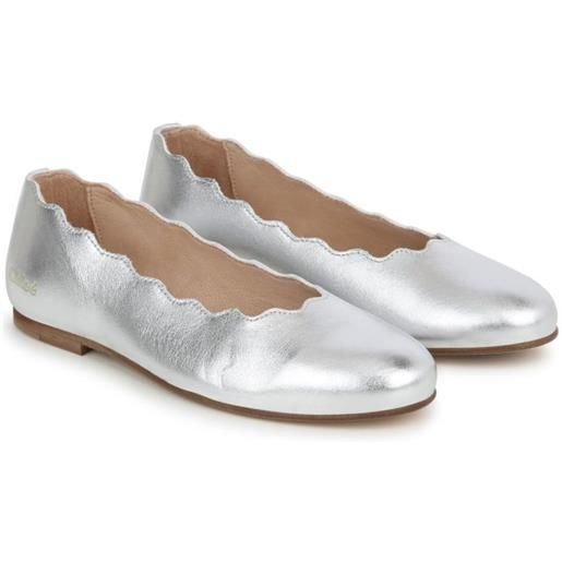 Chloé Kids ballerine con finiture metallizzate - grigio