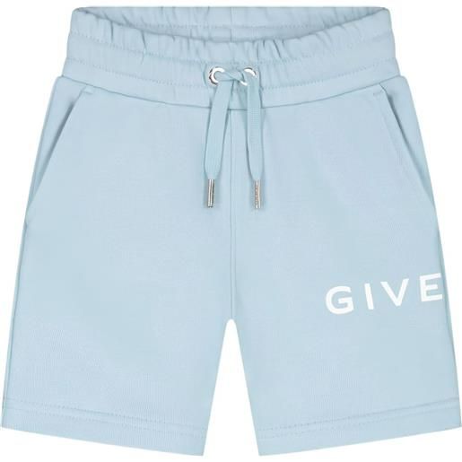 Givenchy Kids shorts running con logo - blu