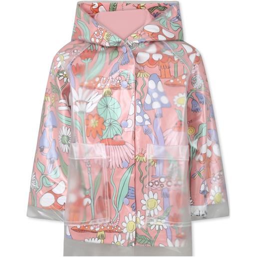 Stella McCartney Kids impermeabile a fiori - rosa