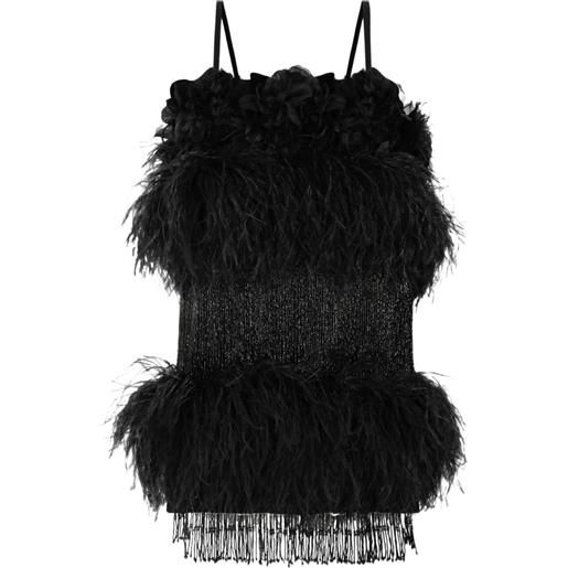Dolce & Gabbana abito da cocktail corto con decorazione - nero