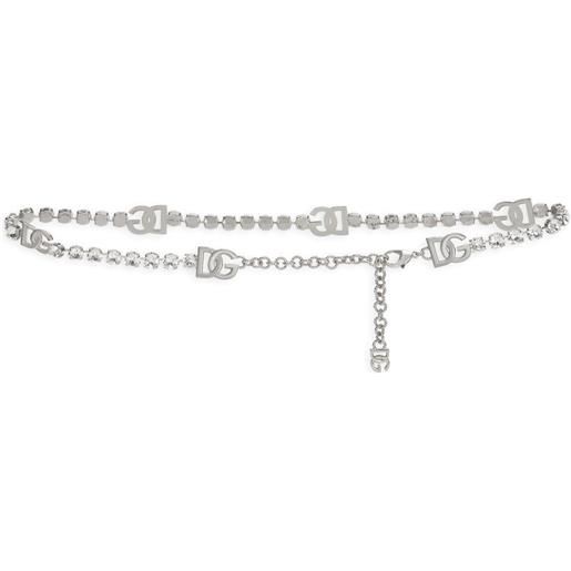 Dolce & Gabbana cintura kim dolce & gabbana con logo dg - argento