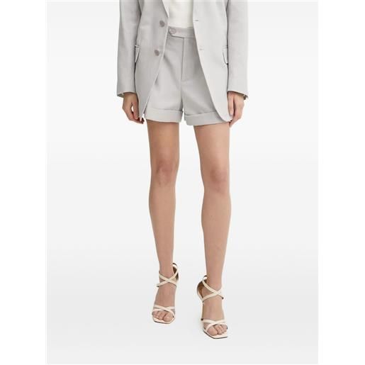 TWINSET shorts sartoriali a vita alta - grigio