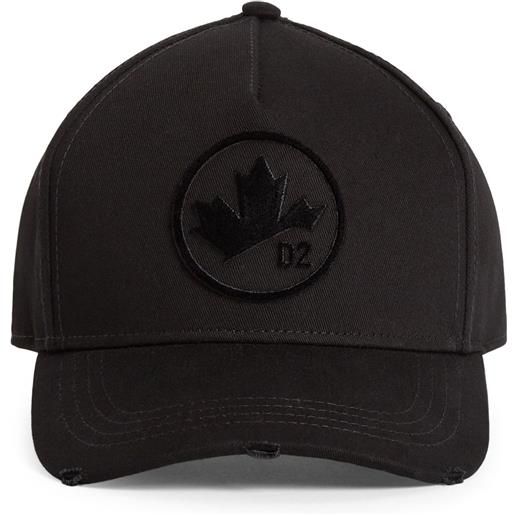 DSQUARED2 cappello da baseball con applicazione - nero