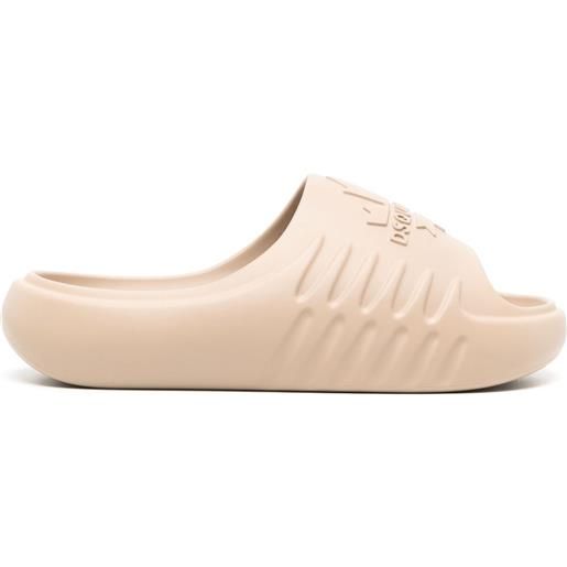 DSQUARED2 sandali slides con logo goffrato - toni neutri