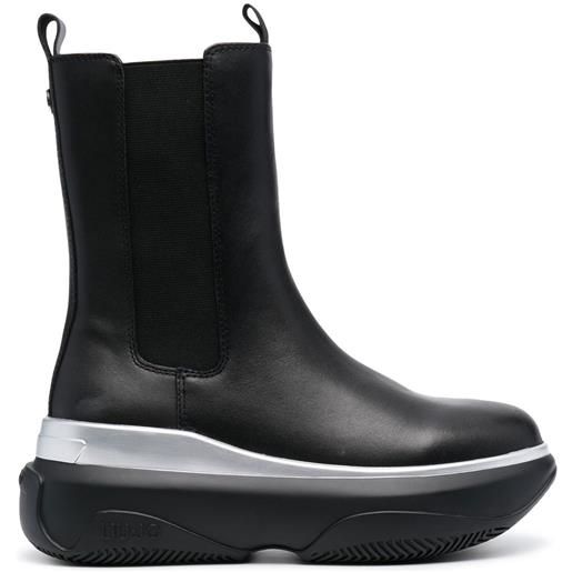 LIU JO stivali in pelle june - nero