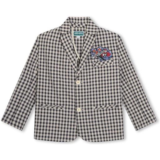 Kenzo Kids blazer con ricamo - toni neutri