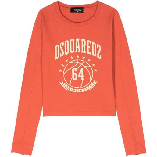 DSQUARED2 t-shirt college fit - arancione