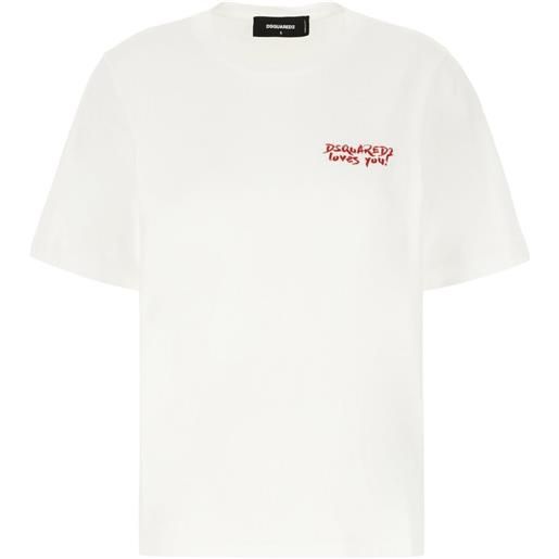 DSQUARED2 t-shirt in cotone - bianco