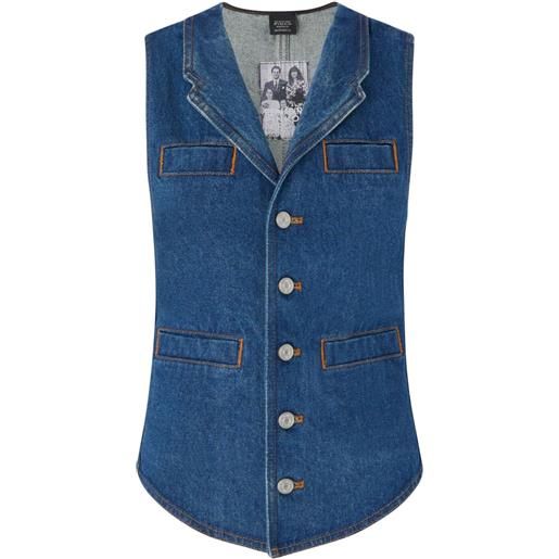 PINKO gilet denim - blu
