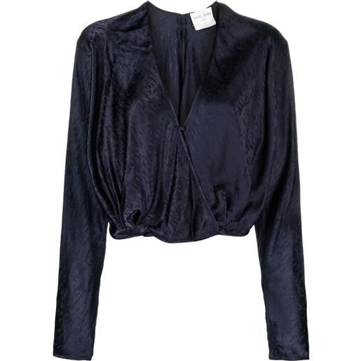 Forte Forte blusa a maniche lunghe con motivo jacquard