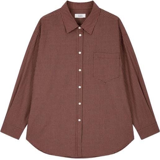 STUDIO TOMBOY camicia a quadri - marrone