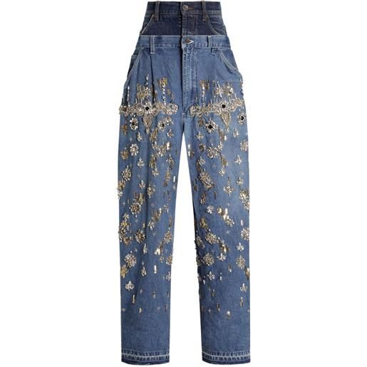 Dolce & Gabbana jeans decorati - blu
