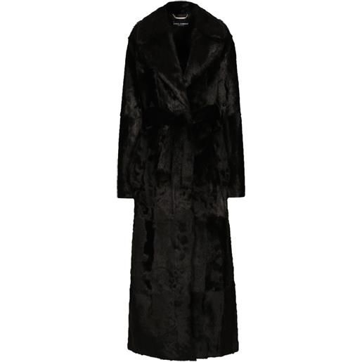 Dolce & Gabbana cappotto in pelle - nero