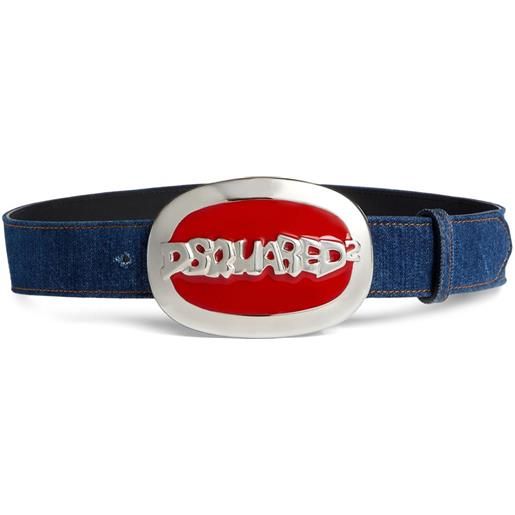 DSQUARED2 cintura denim con fibbia - blu