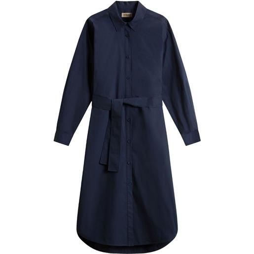 Woolrich chemisier con cintura - blu