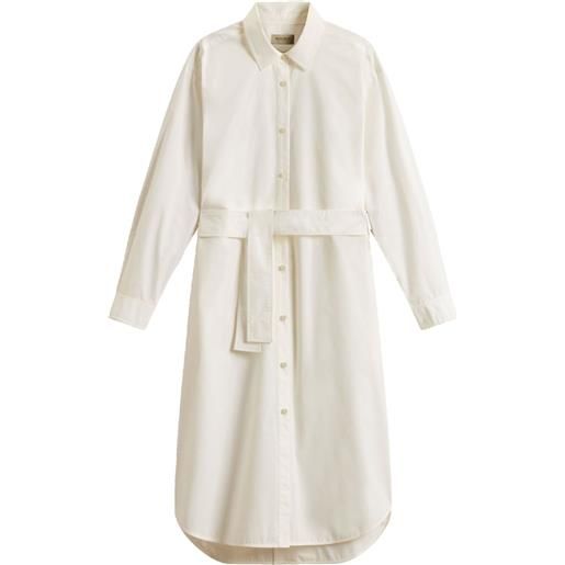 Woolrich chemisier con cintura - bianco