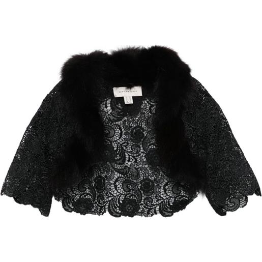 Gemy Maalouf bolero con bordo in pizzo - nero