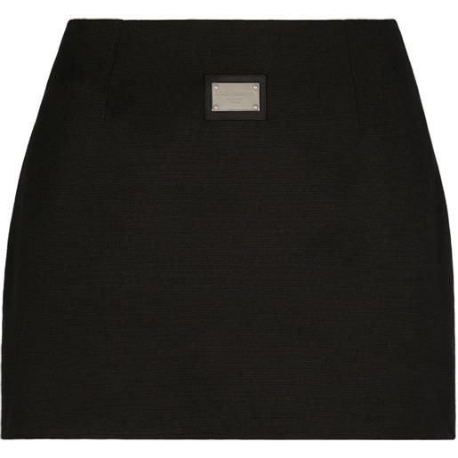 Dolce & Gabbana minigonna a vita alta - nero