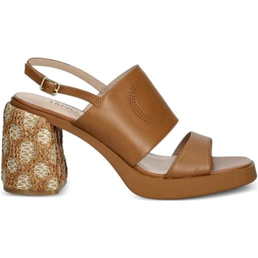 LIU JO sandali con logo traforato 85mm - marrone