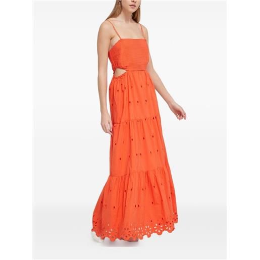 Desigual abito lungo con dettaglio cut-out - arancione