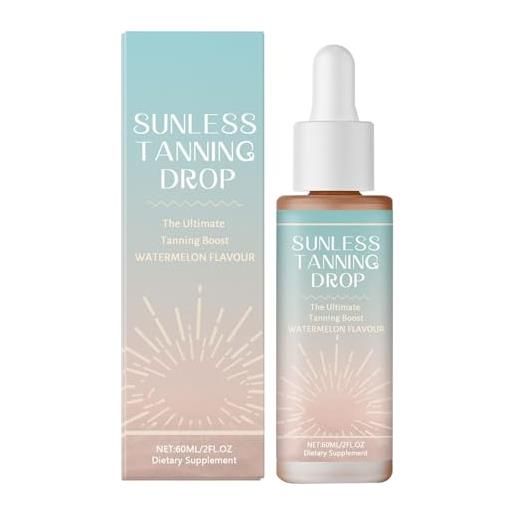 Generico gocce abbronzanti senza sole | 60 ml gocce autoabbronzanti viso | sunless tanning drops | autoabbronzante nutrienti e idratanti per tutto il corpo | sieri abbronzanti per viaggi al mare e vacanze