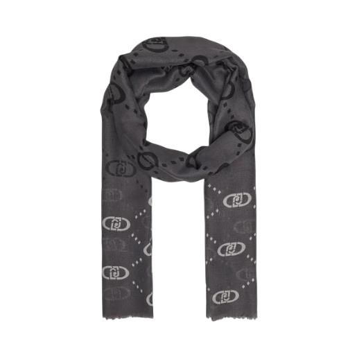 Liu jo sciarpa con logo monogram e sfumature