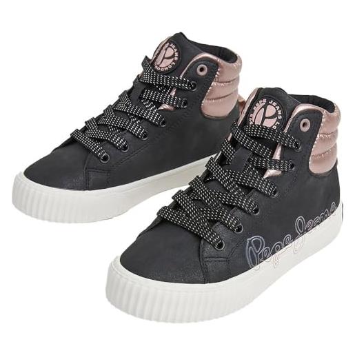 Pepe Jeans ottis padded, scarpa da ginnastica bambine e ragazze, nero (nero), 39 eu