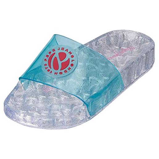 Pepe Jeans wave badge, infradito bambine e ragazze, 537turchese, 40 eu