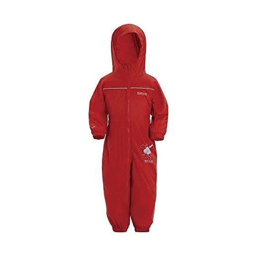 Regatta puddle iv, tuta integrale impermeabile, unisex - bambini e ragazzi, pepper, 6 mesi-12 mesi