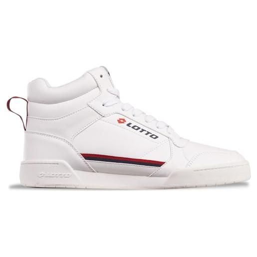 Lotto codice stile: 2400370u nandu mid unisex, bianco rosso, 41 eu