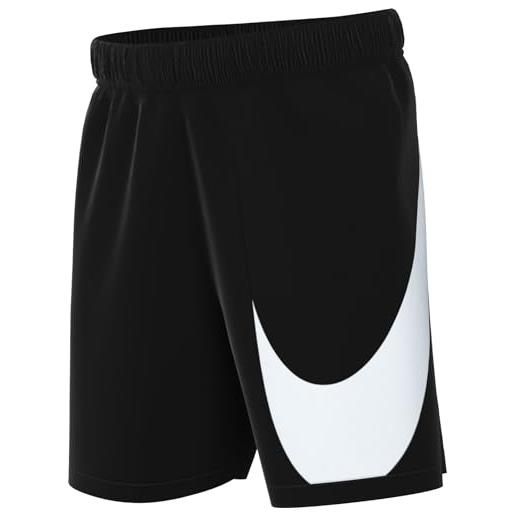 Nike boy's pantaloncini b nk df multi+ swoosh short, black/white/black, fv0269-010, xl