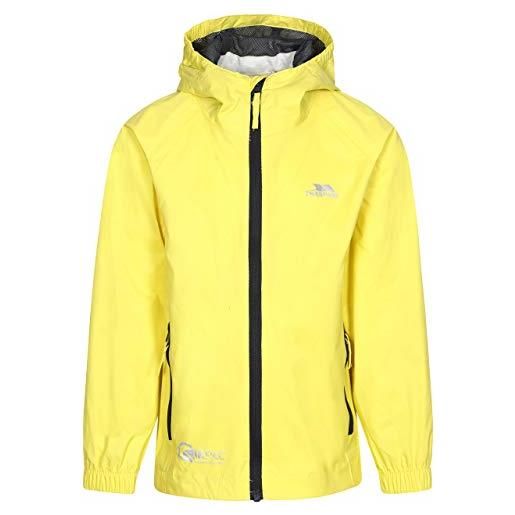 Trespass qikpac-giacca ripiegabile per bambini per bambini in tessuto tp75, colore: giallo, taglia: 9/10