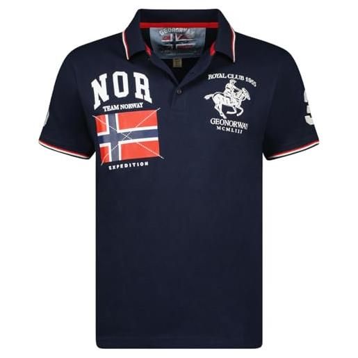 Geographical Norway kelestre men polo, blu scuro, m uomo