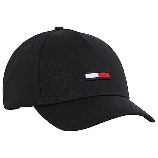 Tommy Jeans tju flag cap au0au00843, cappello unisex - adulto, nero (black 660-910), taglia unica