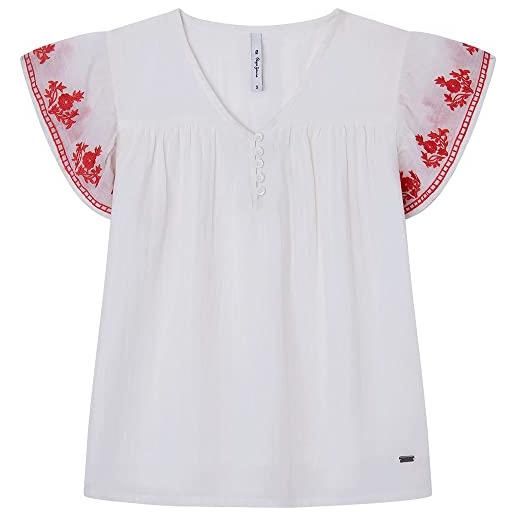 Pepe Jeans gaulle, blusa bambine e ragazze, bianco (white), 16 anni