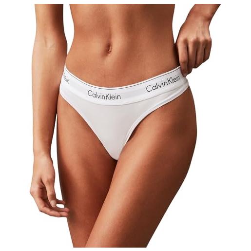 Calvin Klein donna perizoma thong intimo, bianco (white), m