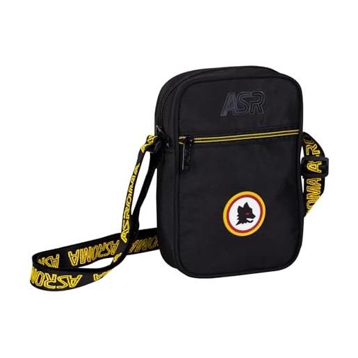 Seven borsa as roma per ragazzi, tracolla regolabile, tasca frontale, bambino, ragazzo, calcio, prodotto ufficiale, idea regalo