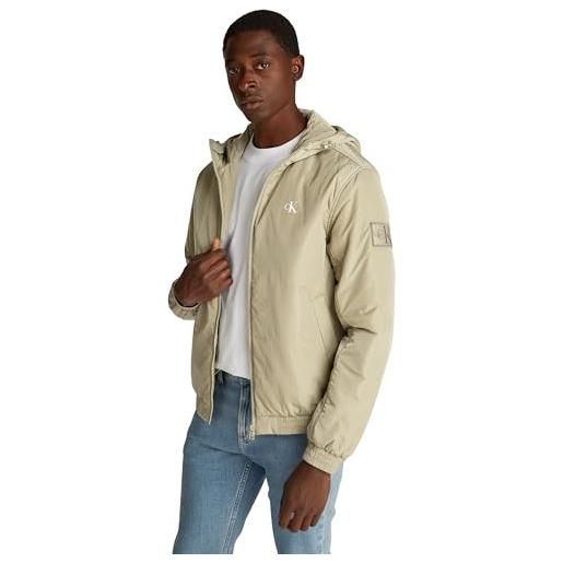 Calvin Klein uomo giacca padded hooded giacca da mezza stagione, beige (nordic dust), xxs