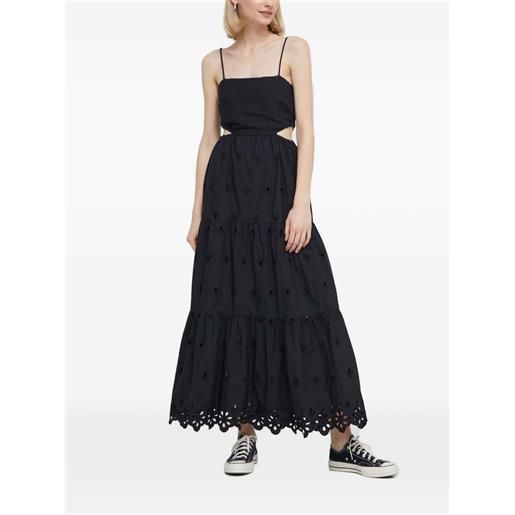 Desigual abito lungo con ricamo - nero