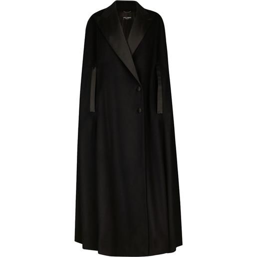 Dolce & Gabbana mantella con piume - nero