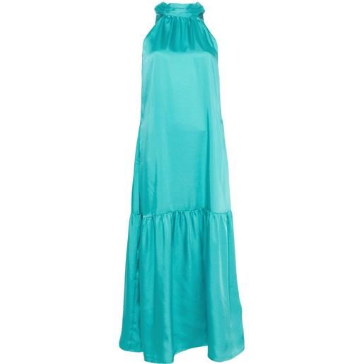 LIU JO abito lungo in raso - verde