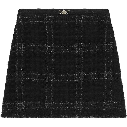 Versace minigonna a quadri - nero