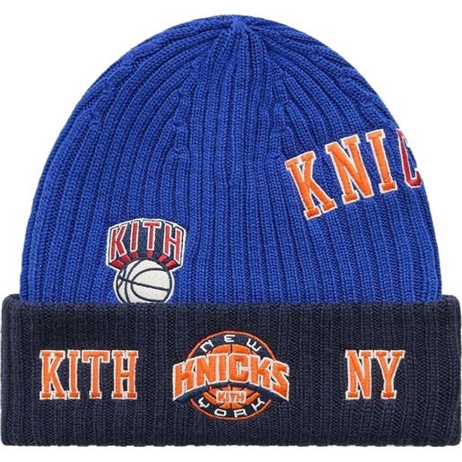KITH x new era x new york knicks logo-appliqué beanie - blu