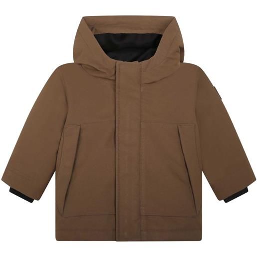 BOSS Kidswear cappotto con chiusura nascosta - marrone