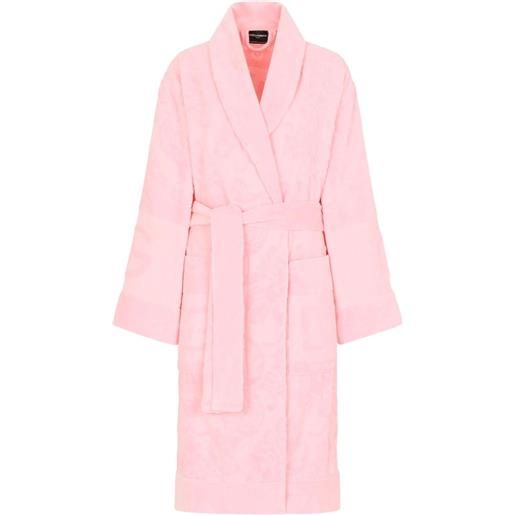 Dolce & Gabbana Casa patch-pocket bathrobe - rosa