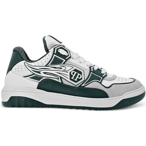 Philipp Plein sneakers con applicazione logo - bianco