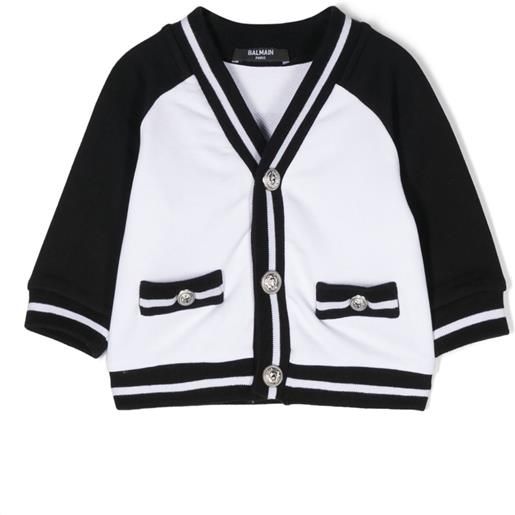 Balmain Kids giacca bicolore - bianco