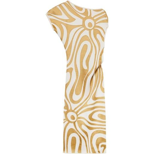 PUCCI abito midi drappeggiato - oro