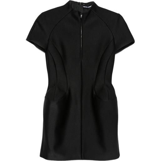 David Koma abito corto con zip - nero
